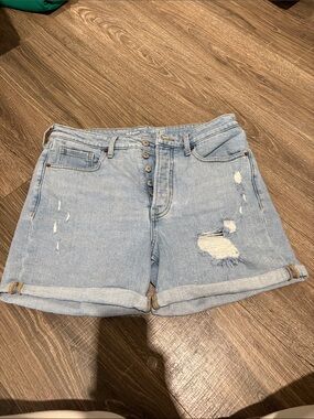 Old Navy Light Blue Distressed Denim Shorts